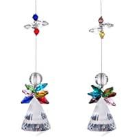 Los mejores  - JAHEMU Atrapasol de Cristal Arcoíris Prisma de Bola de Cristal Colgantes de Cristal Angel para Ventana- Colgar en Casa…